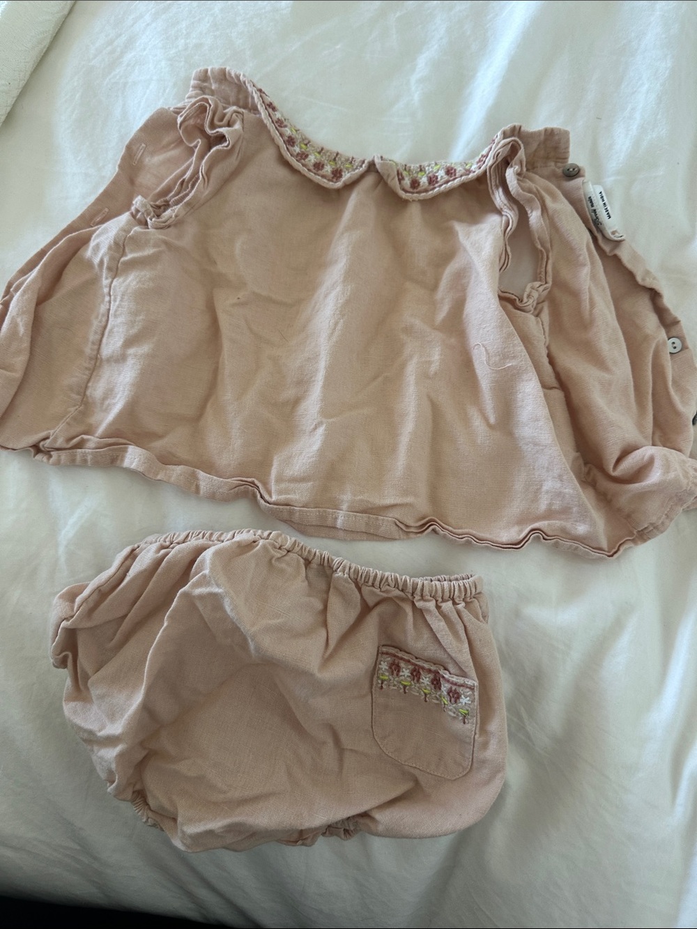 Bonpoint Blush Pink Two-Piece Diaper Cover Set